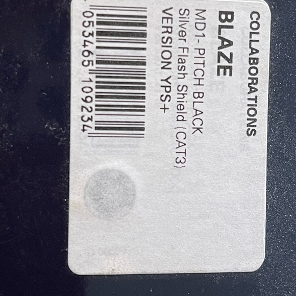 Unisex Mykita Blaze Pitch Black Sunglasses with Box 3502552 Silver Flash Shield - Picture 3 of 10